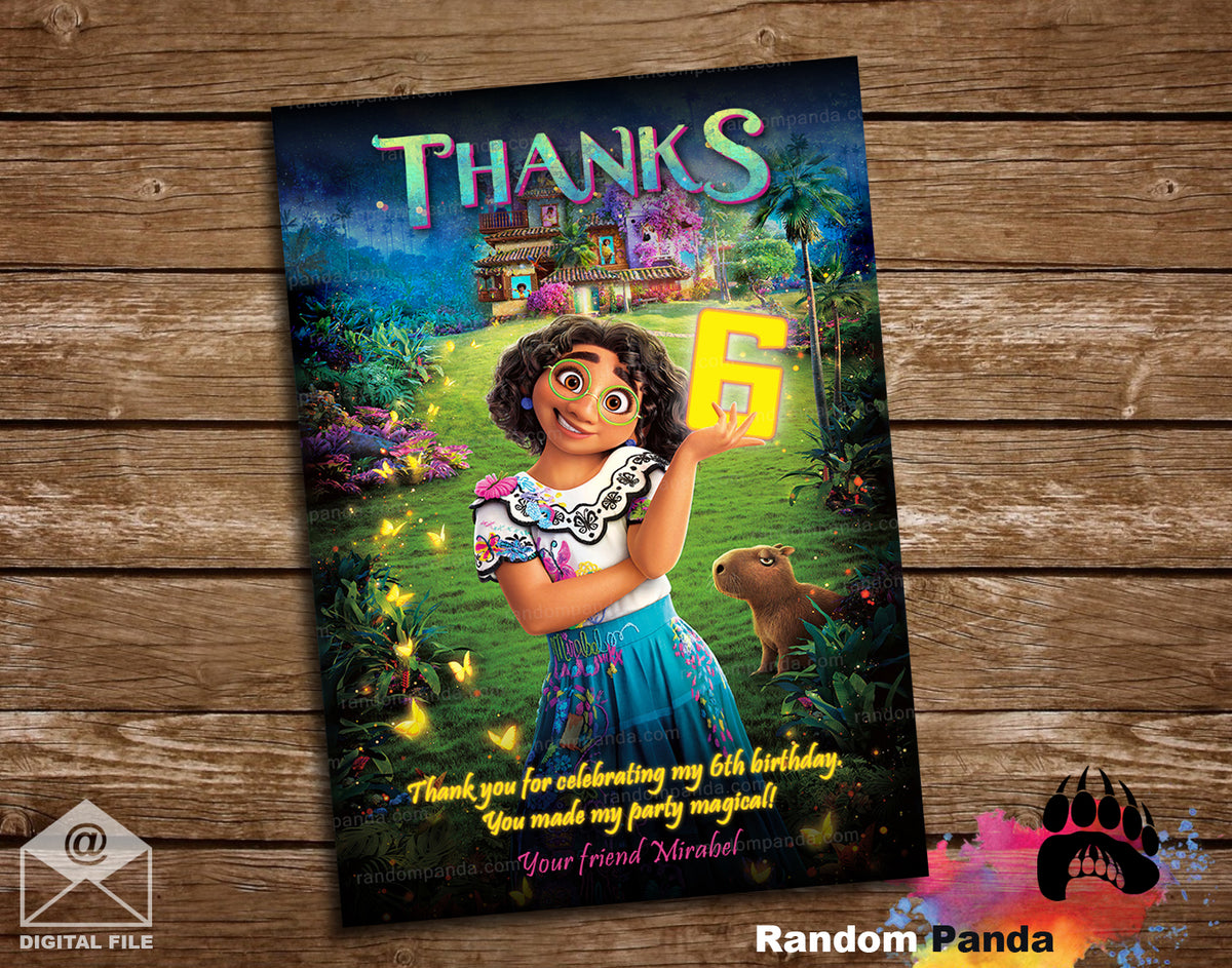 Encanto Thank You Card Random Panda