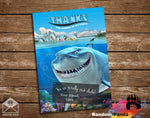 Finding Nemo Thank You Card, Sea Turtle Thanks Note