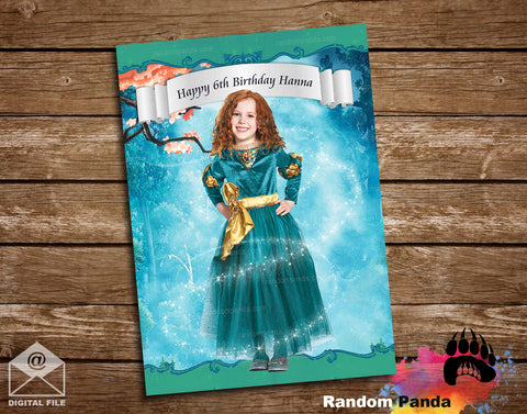 Brave Poster, Merida Costume Party Backdrop