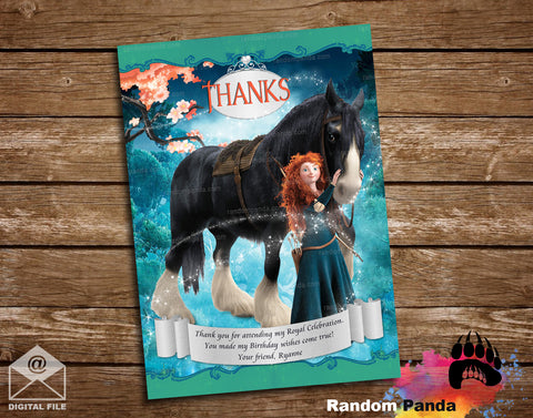 Brave Princess Merida Thank You Card