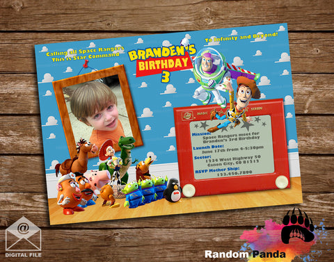 Toy Story Buzz and Woody Party Invitation