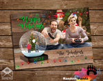 Funny Christmas Card, Kids Trapped in a Snowglobe