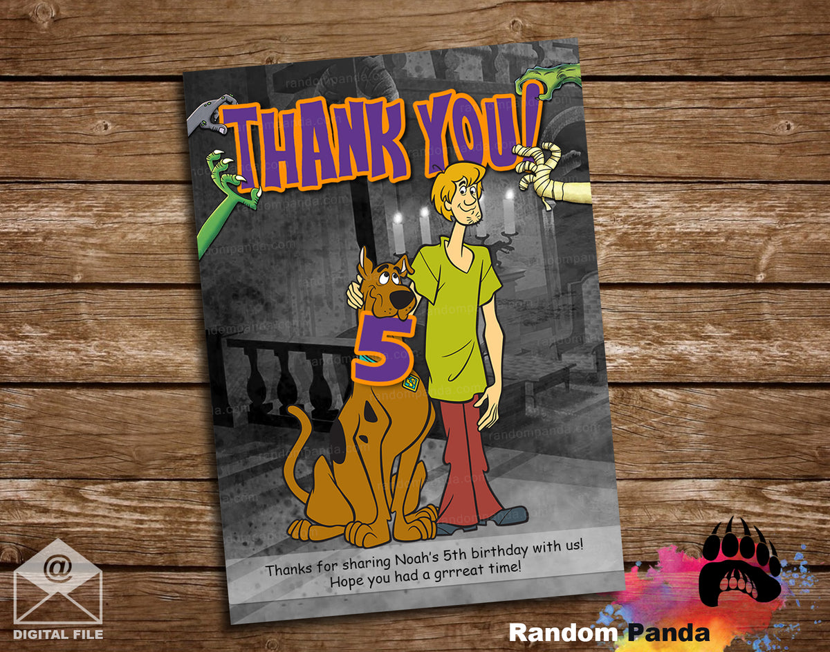 Scooby Doo and Shaggy Thank You Card – Random Panda