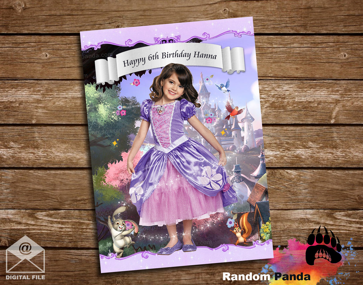 Sofia the First Poster, Sofia Costume Party Backdrop – Random Panda