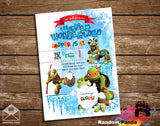 TMNT Funny Winter Wonderland Party Invitation