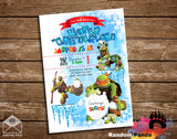 TMNT Funny Winter Wonderland Party Invitation