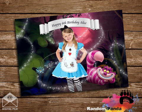 Alice Birthday Backdrop, Alice In Wonderland Poster