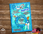 Donald Duck Pool Party Invitation