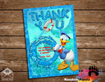 Donald Duck Pool Party Thank You Card
