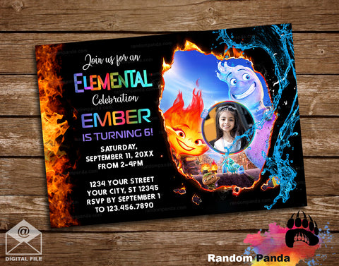 Elemental Birthday Party Invitation
