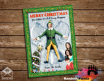 funny Christmas card with Movie elf design 