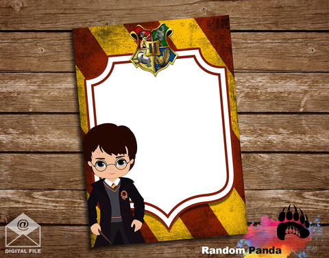 Free Digital Harry Potter Party Template