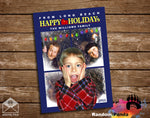 Funny Christmas Card Home Alone Vertical Window with Real Burglars
