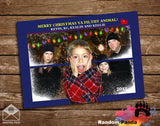 Funny Christmas Card Home Alone movie with family as Burglars