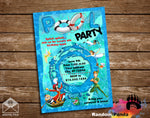 Peter Pan Pool Party Invitation, Captain Hook Invite