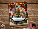 Funny Christmas Card, Trapped in Human Snow Globe