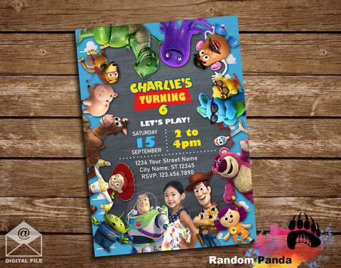 Funny Toy Story Movies 1 2 3 4 Party Invitation