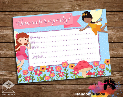 Free Digital Fairy Party Template