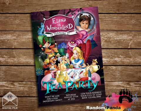 Alice In Wonderland Party Invitation