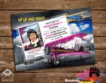 Funny Aviator Party Invitation, Pink Plane Invite