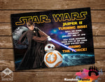 Funny Jedi Invitation, Star Wars Birthday Invite