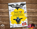 Batman Lego Thank You Card