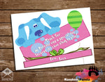 Blues Clues Pink Thank You Card