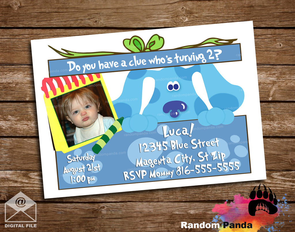 Blues Clues Birthday Party Invitation – Random Panda blues-clues-birthday-party-invitation-random-panda