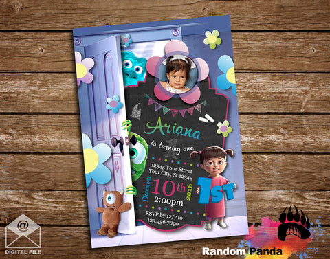 Monsters Inc Baby Boo Birthday Party Invitation