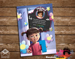 Monsters Inc Thank You Card, Baby Boo Thanks Note