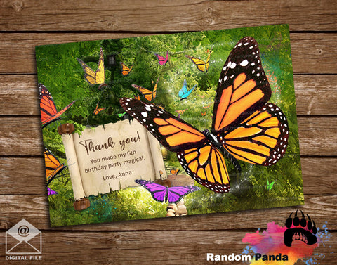 Butterfly Thank You Card