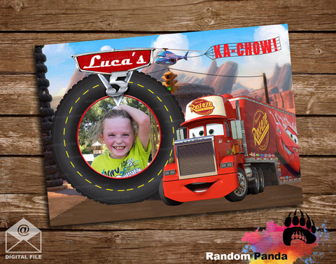 Disney Mack Truck Poster, Cars Party Backdrop