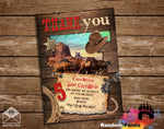 Old West Cowboy Thank You Card