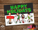Funny Christmas Card, Family of Elves Holiday Card