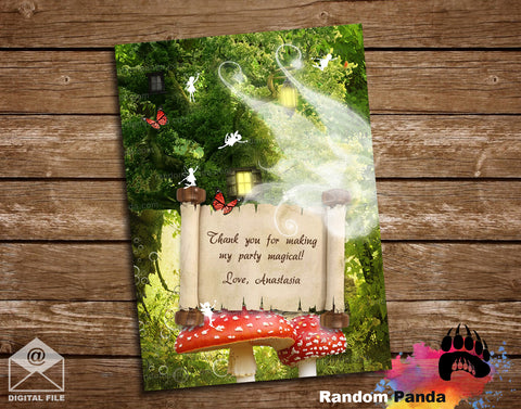 Fairy Garden Treehouse Thank You Card