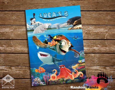 Finding Dory Birthday Backdrop, Nemo Poster