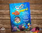Nemo Party Invitation, Dory Pool Party Invite