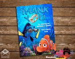 Nemo Dory Pool Party Thank You Card