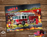 Firefighter Poster, Fireman Costume Party Backdrop