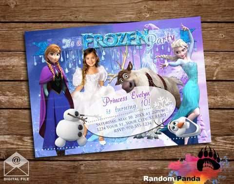 Fun Frozen Icicles Princess Elsa Party Invitation