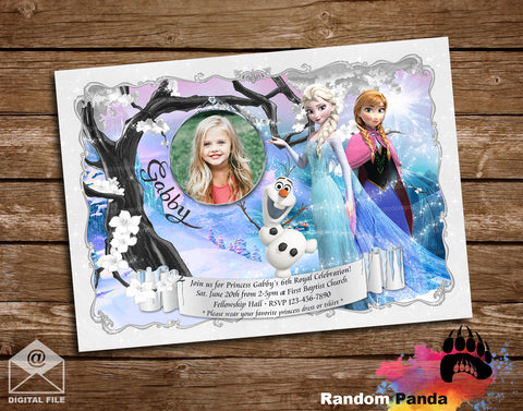 Fun Frozen Princess Elsa Party Invitation