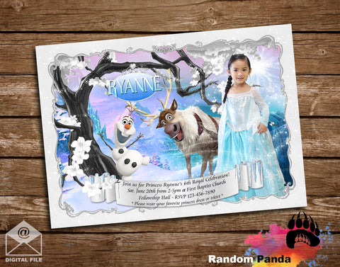 Frozen Princess Elsa Costume Party Invitation