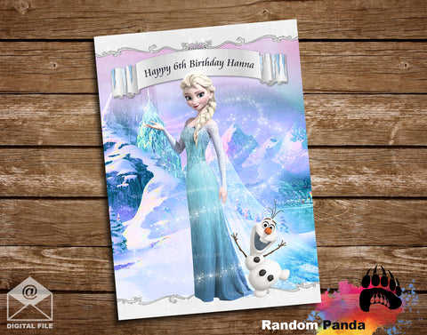 Frozen Party Poster, Princess Elsa Backdrop