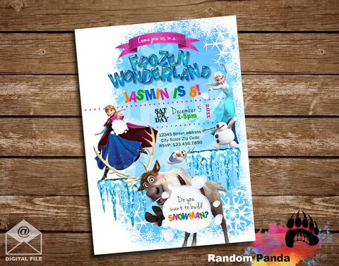 Frozen Winter Wonderland Party Invitation