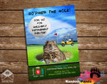 Golfing Gopher in the Hole Retirement Party Invitation