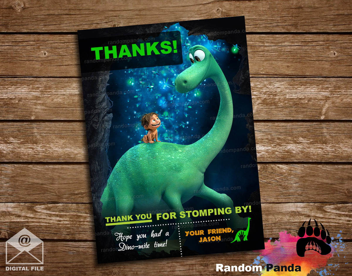 Disney Good Dinosaur Thank You Card – Random Panda