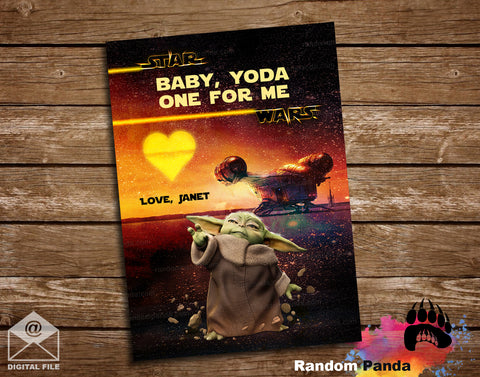 Grogu Valentine's Day, Star Wars Anniversary Card
