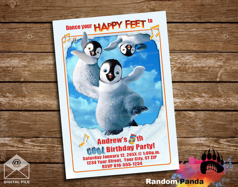 Happy Feet Party Invitation