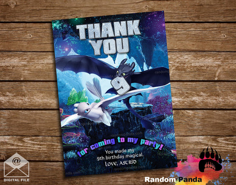 How To Train Your Dragon Thank You Card