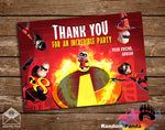 The Incredibles Fire Logo Thank You Card